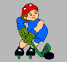 Dibujo Niño jugando a hockey pintado por uuuuuuuuuuuu