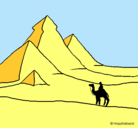 Dibujo Paisaje con pirámides pintado por SASA