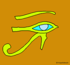 Dibujo Ojo Horus pintado por mada