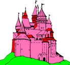 Dibujo Castillo medieval pintado por dariana