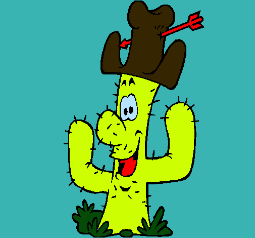 Cactus con sombrero