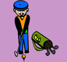 Dibujo Jugador de golf II pintado por hormiga