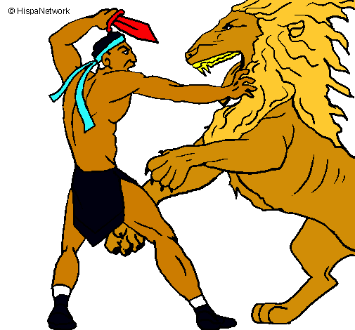 Gladiador contra león