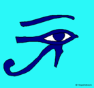 Dibujo Ojo Horus pintado por sere
