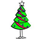 Dibujo Árbol de navidad II pintado por valeria