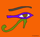 Dibujo Ojo Horus pintado por pacaya