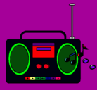 Dibujo Radio cassette 2 pintado por David