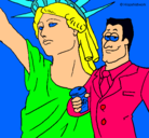 Dibujo Estados Unidos de América pintado por antonela