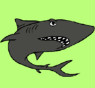 Dibujo Tiburón pintado por mely