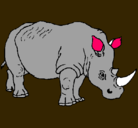 Dibujo Rinoceronte pintado por jerry