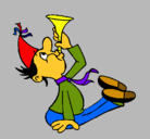 Dibujo Niño con trompetita pintado por maite1162