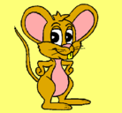 Dibujo Ratón pintado por evaa