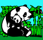 Dibujo Mama panda pintado por lauravalentinaavilezbe