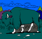 Dibujo Búfalo  pintado por pablo