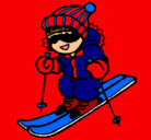 Dibujo Niño esquiando pintado por janira