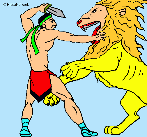 Gladiador contra león