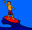Dibujo Surfista pintado por tarakarenlilicodimarle