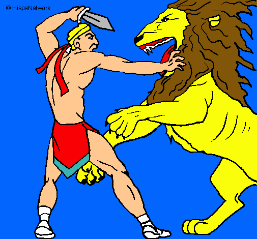 Gladiador contra león