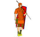 Dibujo Soldado romano pintado por julioa.
