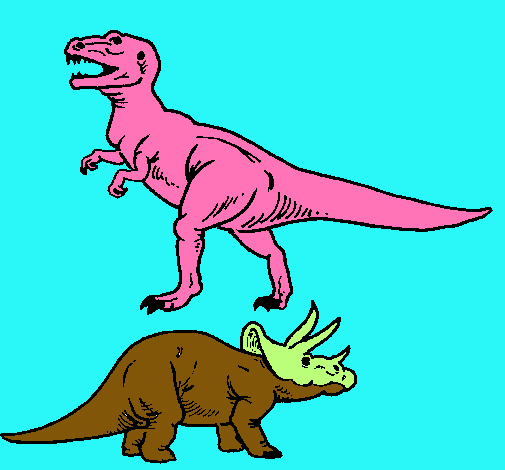 Triceratops y tiranosaurios rex