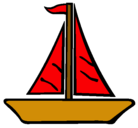 Dibujo Barco velero pintado por laura