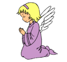 Dibujo Ángel orando pintado por laisha