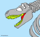 Dibujo Esqueleto tiranosaurio rex pintado por lucas