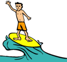 Dibujo Surfista pintado por deivid