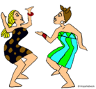 Dibujo Mujeres bailando pintado por rafael