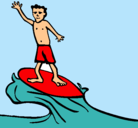Dibujo Surfista pintado por cansinado