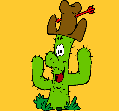 Cactus con sombrero