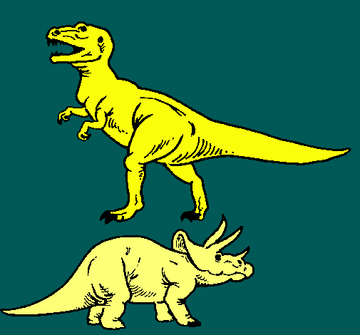 Triceratops y tiranosaurios rex