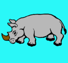 Dibujo Rinoceronte pintado por beatriz