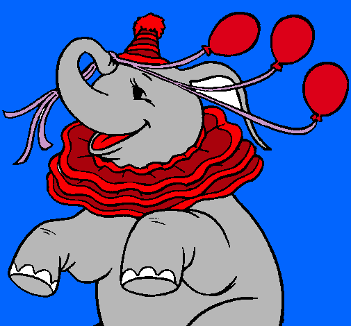 Elefante con 3 globos