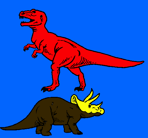 Triceratops y tiranosaurios rex