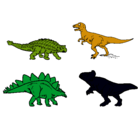 Dibujo Dinosaurios de tierra pintado por oliver