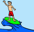 Dibujo Surfista pintado por jack