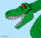 Dibujo Esqueleto tiranosaurio rex pintado por riccardo