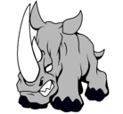 Dibujo Rinoceronte II pintado por sqss