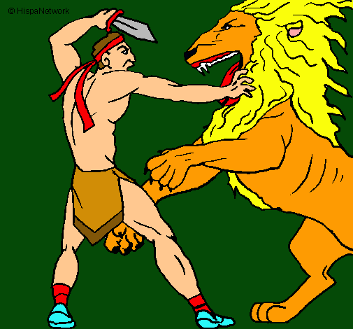 Gladiador contra león