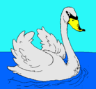 Dibujo Cisne en el agua pintado por juancarlos