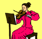 Dibujo Dama violinista pintado por monse