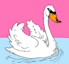 Dibujo Cisne en el agua pintado por lucia