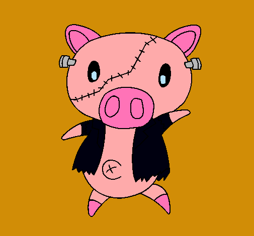 Cerdito graffiti frankensteint