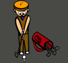 Dibujo Jugador de golf II pintado por nena