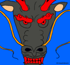 Dibujo Cabeza de dragón pintado por marvin