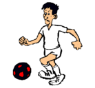 Dibujo Jugador de fútbol pintado por futbolero