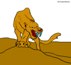 Dibujo Tigre con afilados colmillos pintado por CarlosAndres