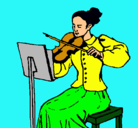 Dibujo Dama violinista pintado por ArelyGetsemaniSilva