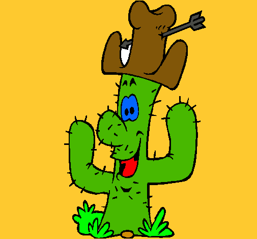 Cactus con sombrero